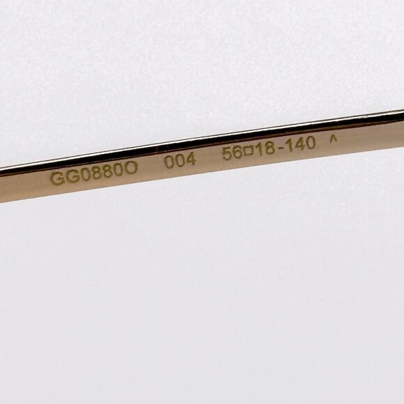 NEW GUCCI GG0880O 004 WOMEN GOLD EYEGLASSES GUCCI - Picture 9 of 11